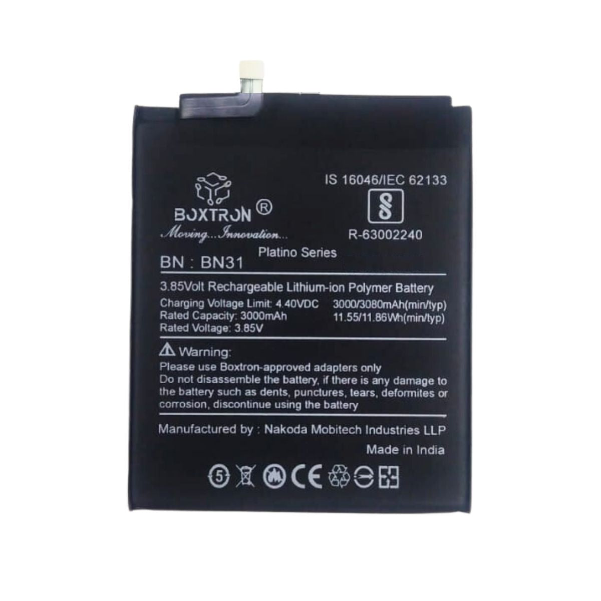 Boxtron BN31 Battery Compatible for Xiaomi/Redmi/Mi Y1 - 3000MAh Battery Capacity