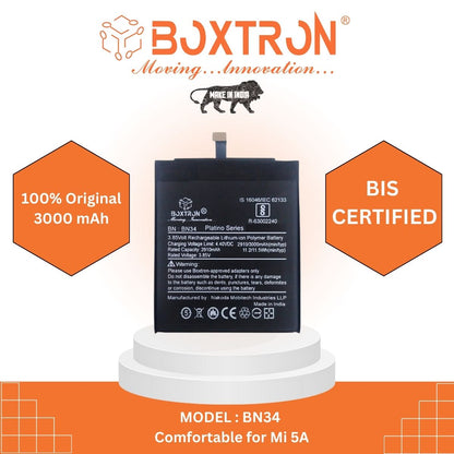 Boxtron BN34 Battery Compatible For RedMI 5A - 3000mAh Battery Capacity