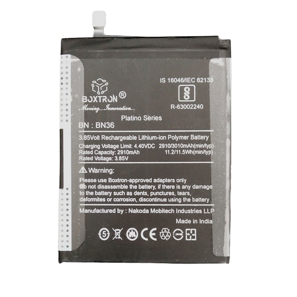 Boxtron Bn-36 Battery Compatible for Xiomi Mi Redmi A2 / A-2 / Mi 6X - 3010 mAh Battery capacity  .