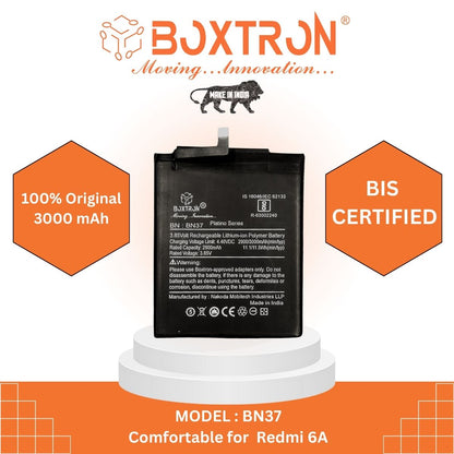 Boxtron BN37 Battery Compatible for Xiaomi Redmi 6 | Redmi 6A - 3000mAh Battery Capacity