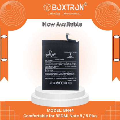 Boxtron BN44 Battery Compatible for Xiaomi Redmi Note 5 / Redmi 5 Plus - 4000mAh Battery Capacity