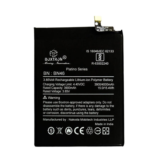 Boxtron BN46 Battery is compatible for Xiaomi Redmi 7, Redmi Y3,Redmi 6 4000 mAh Battery capacity  .