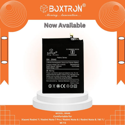 Boxtron BN46 Battery is compatible for Xiaomi Redmi 7, Redmi Y3,Redmi 6 4000 mAh Battery capacity  .