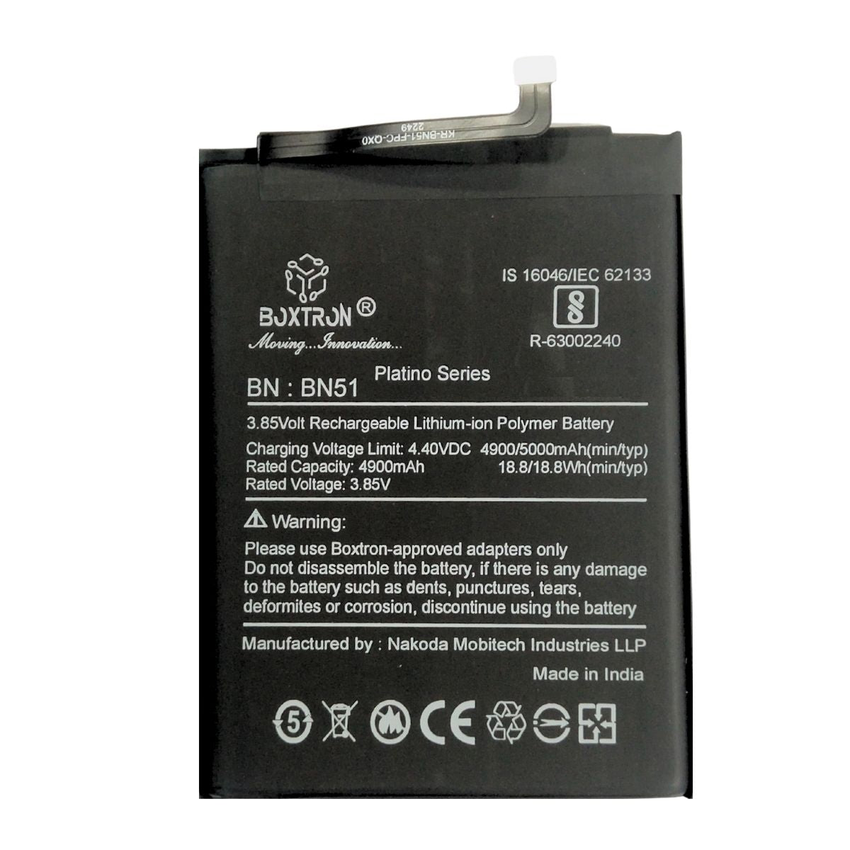 Boxtron BN51 Battery Compatible for Redmi 8 - 5000 mAh Battery Capacity