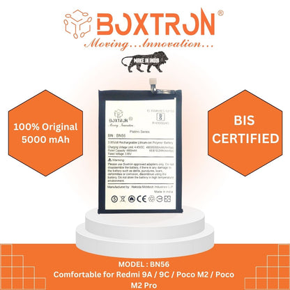 Boxtron BN-56 Battery Compatible for Redmi 9A/9C /Poco M2 Pro - 5020mAh  Battery Capacity