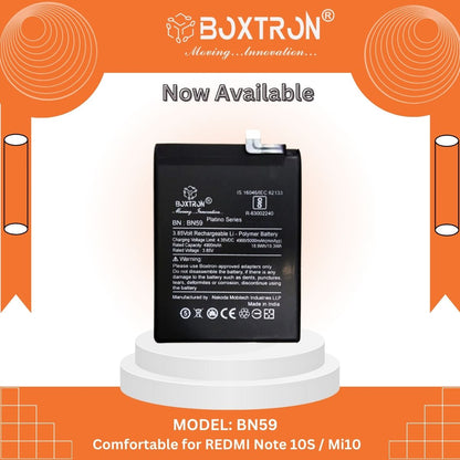 Boxtron BN59 Battery Compatible for Redmi Note 10S (Redmi Note 10) - 5000mAh Battery Capacity