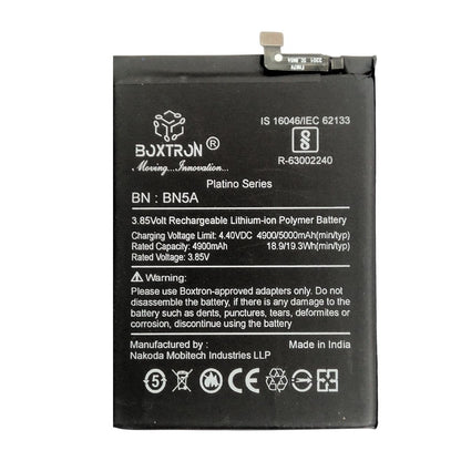 Boxtron BN5A Battery Compatible for Xiaomi Redmi Note 10 (5G) / Poco M3 Pro - 5000 mAh Battery Capacity