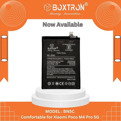 BOXTRON BN5C Battery Compatible For Xiaomi Poco M4 Pro - 5000mAh Battery Capacity