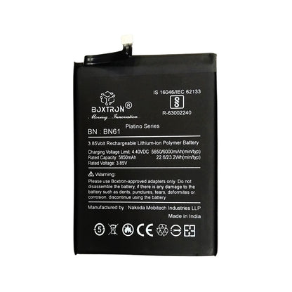 Boxtron BN61 Battery Compatible for Xiaomi Poco X3 of 6000Mah battery capacity.