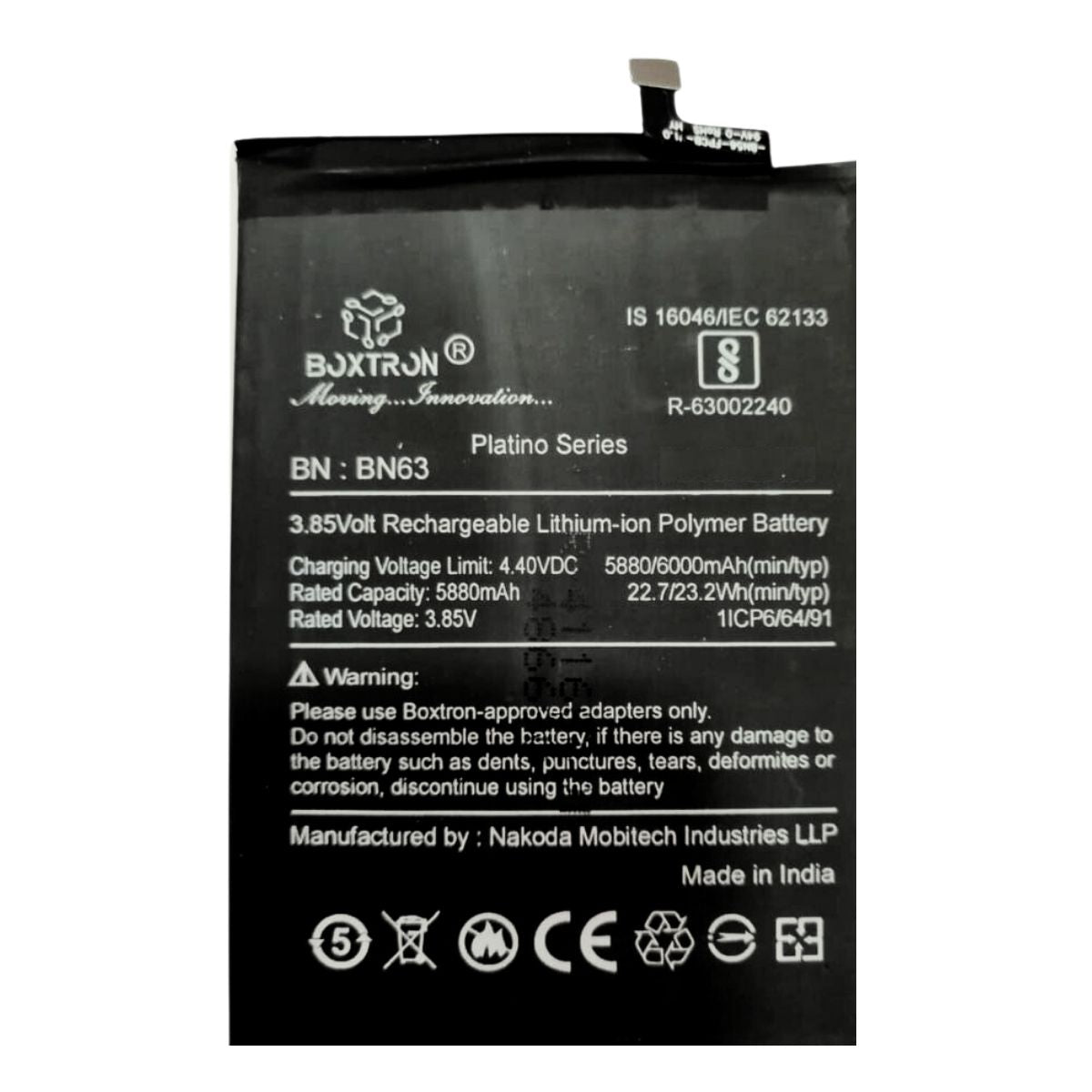 Boxtron BN63 Battery for Redmi Mi 10/10 Prime - 6000mAh Battery Capacity