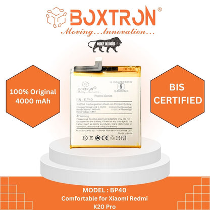 Boxtron BP40 Battery Compatible for Xiaomi Redmi K20 Pro/Xiaomi Mi 9T Pro - 4000mAh Battery Capacity