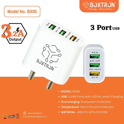 Boxtron BX05 3 USB Micro Charger 3.2A. .