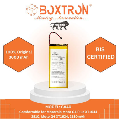 Boxtron GA40 Battery Compatible for Motorola Moto G4/G4 Plus - 2810 mAh Battery Capacity