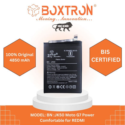 Boxtron Jk50 Battery Compatible For Motorola One Power | Moto G7 | Moto G8 Power - 5000Mah Battery Capacity