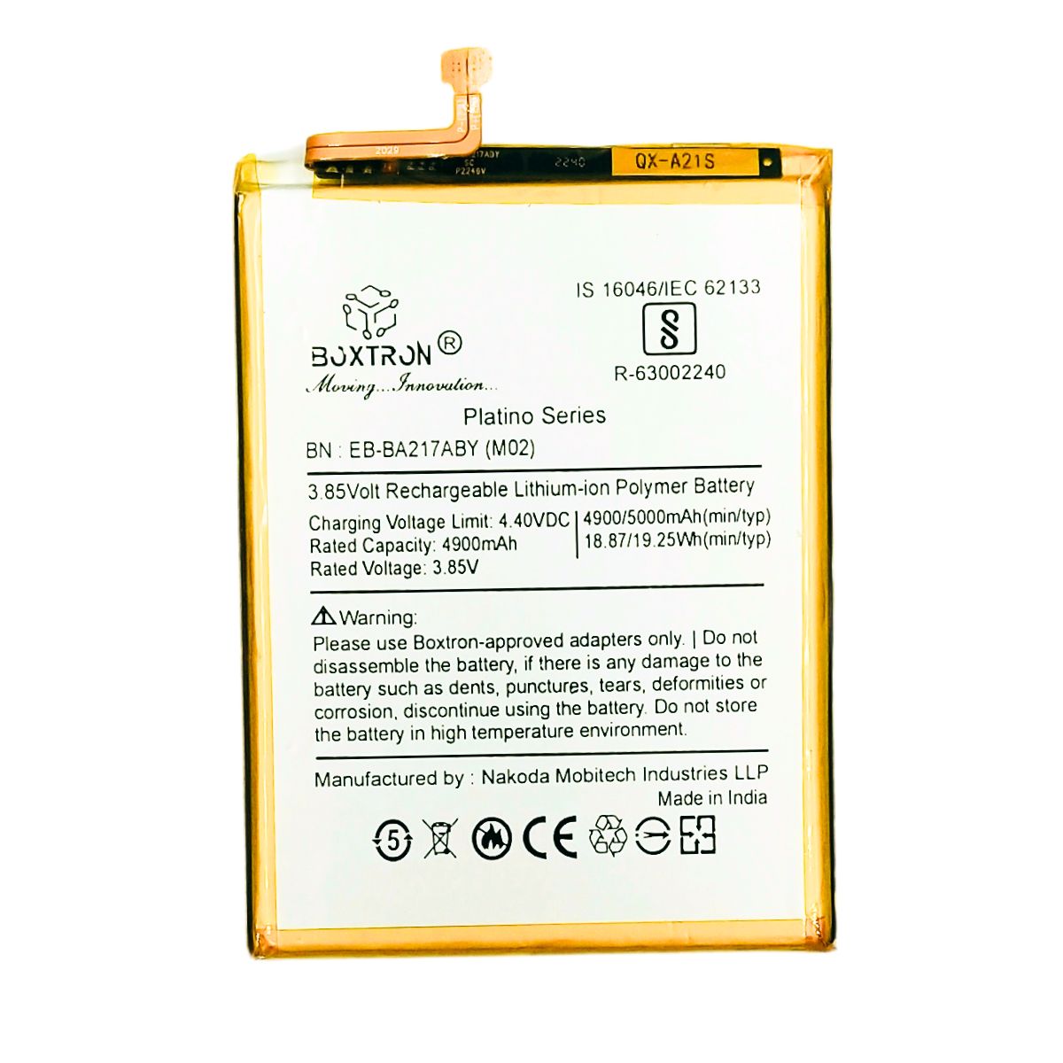 Boxtron EB-BA217ABY Battery Compatible for Samsung Galaxy M02 - 5000 mAh Battery Capacity