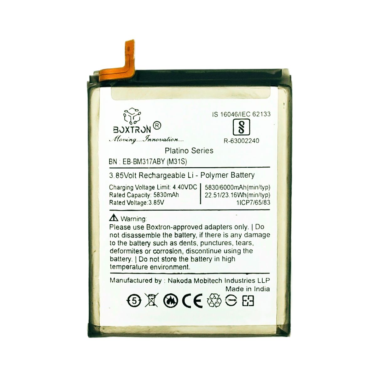 Boxtron EB-BM317ABY Battery Compatible for Samsung Galaxy M31s  - 6000mAh Battery Capacity