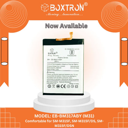 Boxtron EB-BM207ABY Battery Compatible for Samsung Galaxy M31 - 6000mAh Battery Capacity