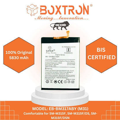 Boxtron EB-BM207ABY Battery Compatible for Samsung Galaxy M31 - 6000mAh Battery Capacity