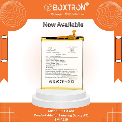 Boxtron EB-BA515ABY Battery Compatible for Samsung Galaxy A51 - 5000 mAh Battery Capacity