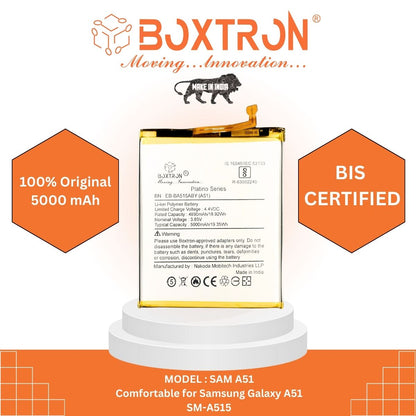 Boxtron EB-BA515ABY Battery Compatible for Samsung Galaxy A51 - 5000 mAh Battery Capacity