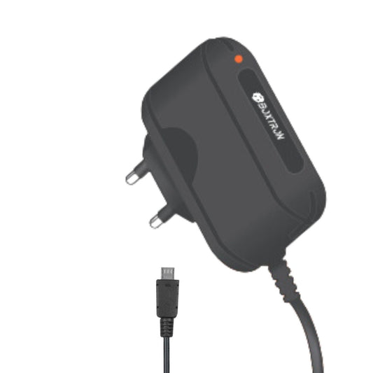 Boxtron BX-V8 Micro-Mobile Charger Compatible Charger For Mobile Phones Micro Pin Charger, Black