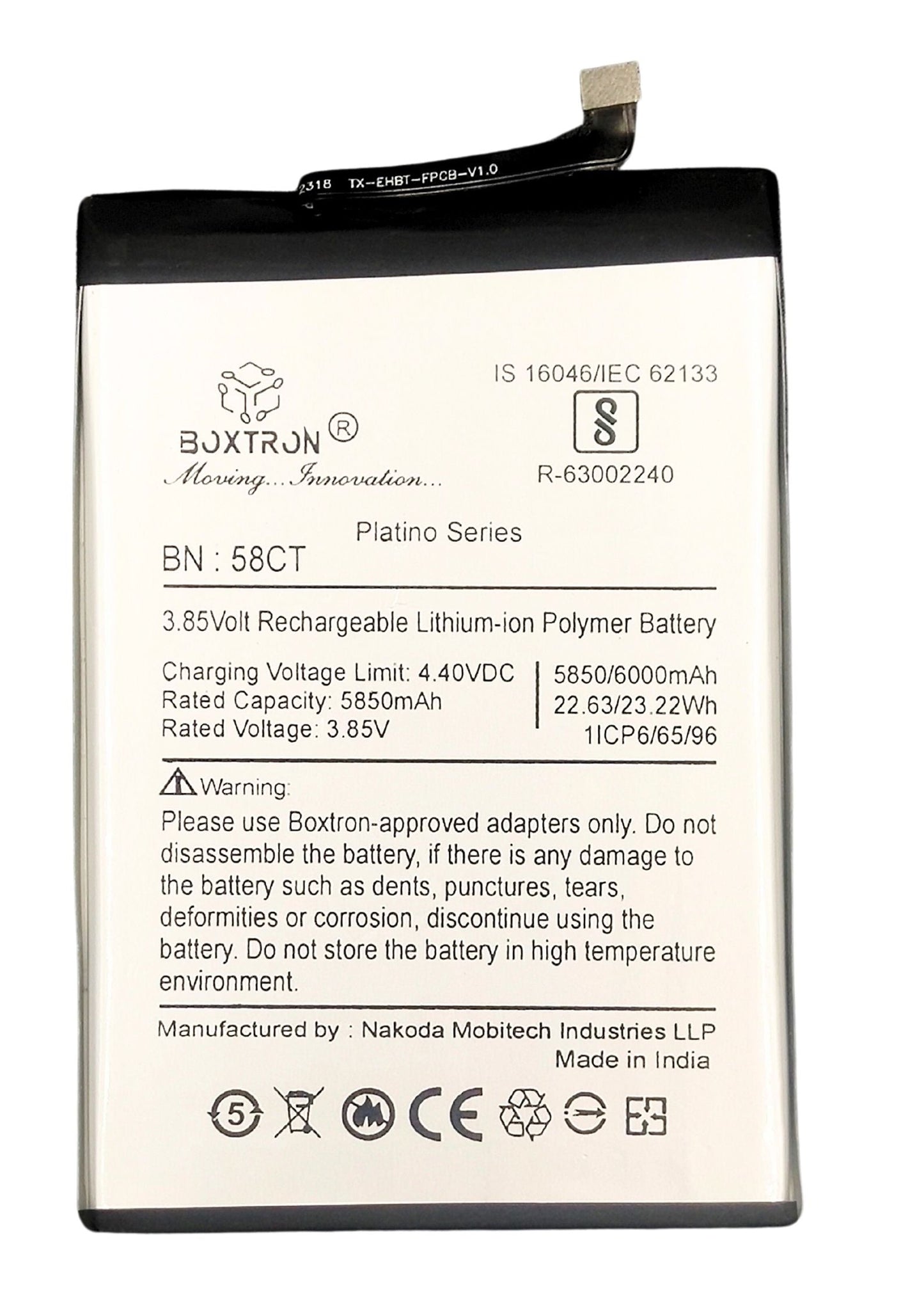 Boxtron BL-58CT Battery Compatible For Tecno Spark 7 - 6000 Mah Battery Capacity