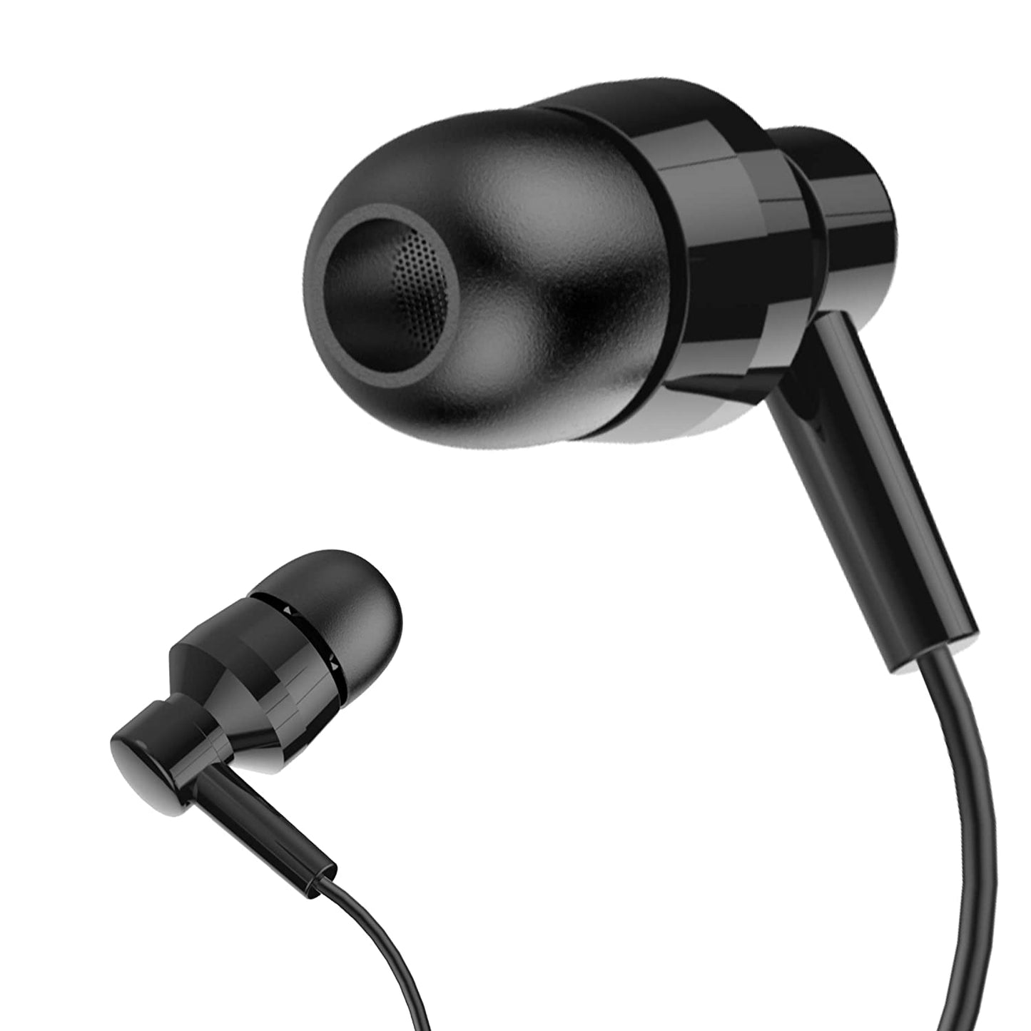 BOXTRON Earphone  B07 Bazooka PERFUME METAL SERIES Univercells Wired in Ear Earphones  Mic (Black)