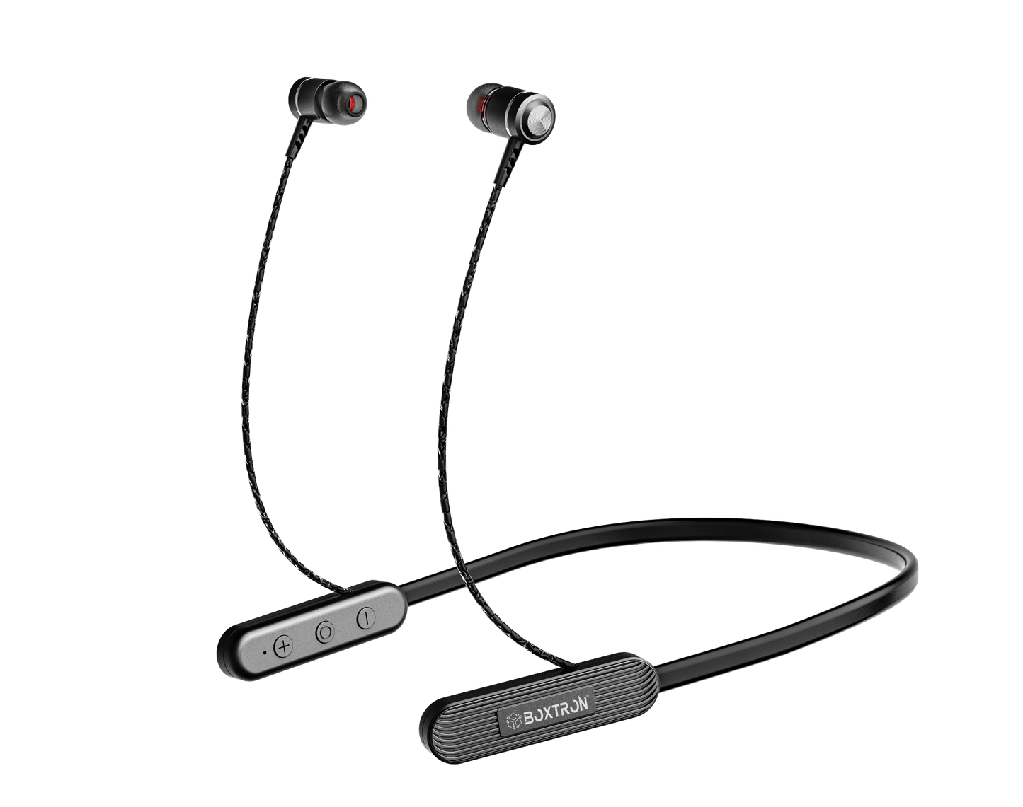 Boxtron B27 Wireless Bluetooth Neckband , Magnetic Earplugs, .