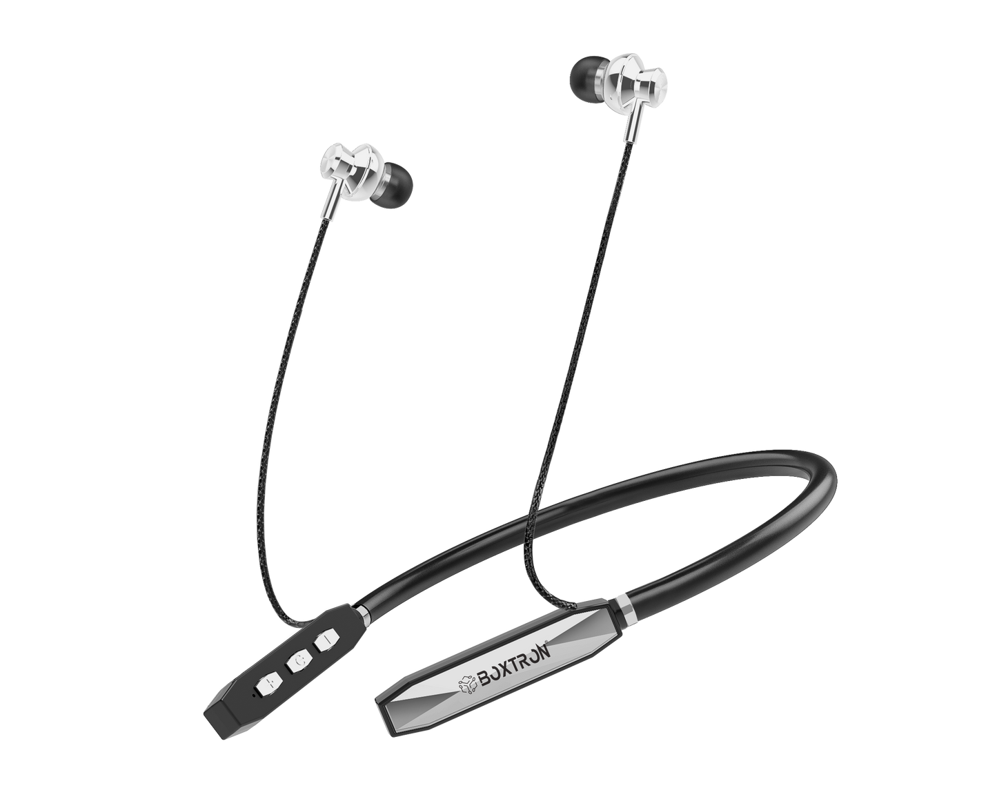 Boxtron B28 Wireless Bluetooth Neckband, Magnetic Earplugs. .