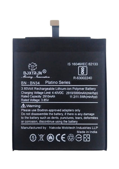 Boxtron BN34 Battery Compatible For RedMI 5A - 3000mAh Battery Capacity