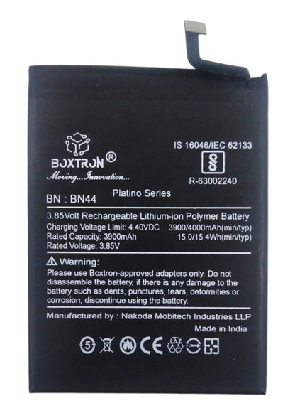 Boxtron BN44 Battery Compatible for Xiaomi Redmi Note 5 / Redmi 5 Plus - 4000mAh Battery Capacity